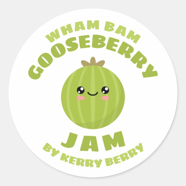 Adesivo Kawaii Gooseberry Jam (Frente)