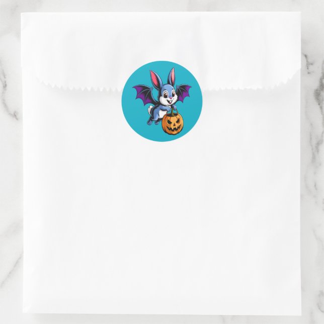 Adesivo Kawaii Halloween Bat Bunny (Bolsa)