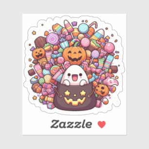 Adesivo Kawaii Halloween Conandy Vinyl Cute Ghost & Pumpki