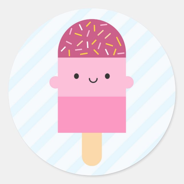 Adesivo Kawaii Ice Lolly / Popsicle (Frente)