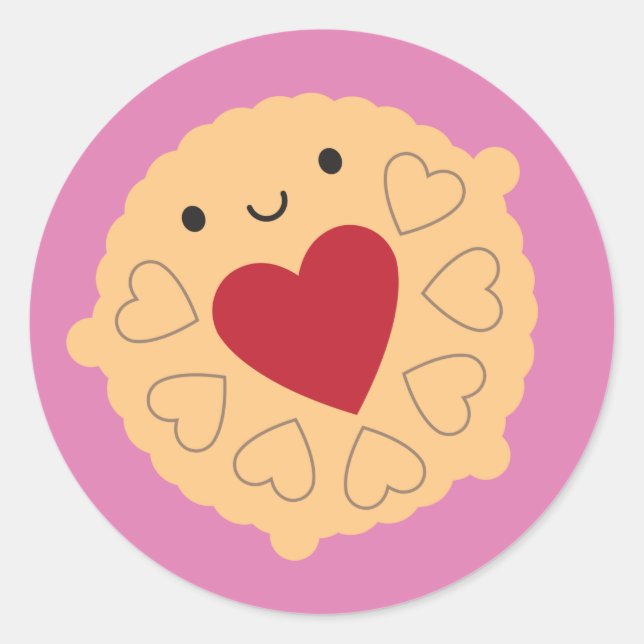 Adesivo Kawaii Jammie Dodger Biscuit (Frente)