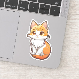 Adesivo Kawaii Kitten Adorável