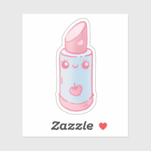 Adesivo Kawaii Lipstick rosa