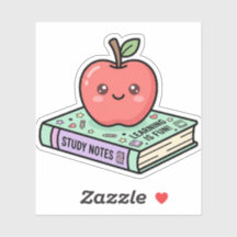 Kawaii Maçã no Livro Gif Fofo de Agradecimento ao