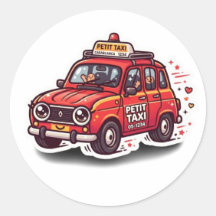 Adesivo Kawaii Marroquino Vermelho Petit Taxi Cida
