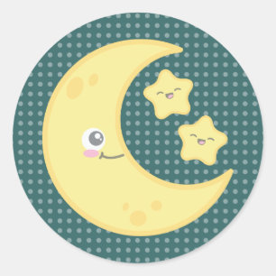 Adesivo Kawaii Moon e Stars Stickers