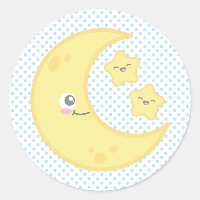 Adesivo Kawaii Moon e Stars Stickers (Frente)