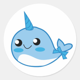 Adesivo Kawaii Narwal Stickers