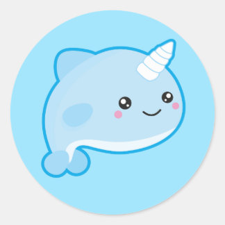 Adesivo Kawaii Narwhal