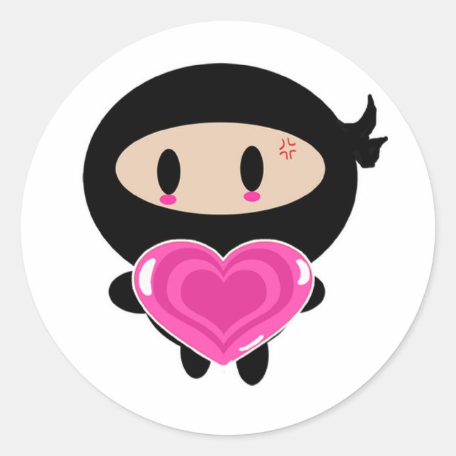 Adesivo Kawaii Ninja Heart Giver Sticker (Frente)