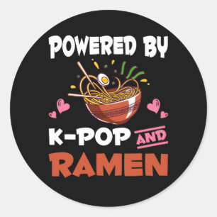 Adesivo Kawaii Noodles Kpop, viciado por K-pop e Ramen