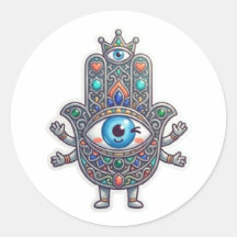 Adesivo Kawaii Olho do Mal Hamsa Amazigh Marroquin