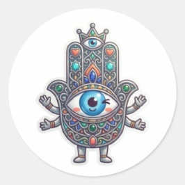 Adesivo Kawaii Olho do Mal Hamsa Amazigh Marroquin