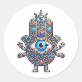 Adesivo Kawaii Olho do Mal Hamsa Amazigh Marroquin