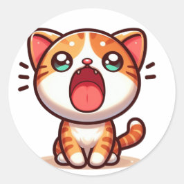 Adesivo Kawaii Orange Cat