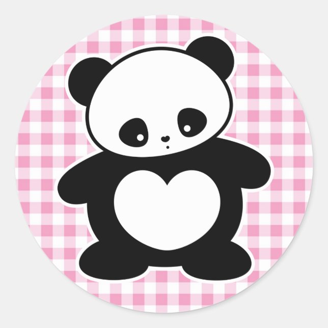 Adesivo Kawaii panda (Frente)