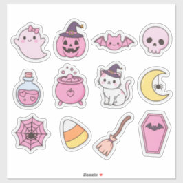 Adesivo Kawaii Pastel Halloween Magic Sticker Pack