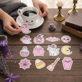 Adesivo Kawaii Pastel Halloween Magic Sticker Pack