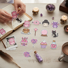 Adesivo Kawaii Pastel Haunted Treats Sticker Pack