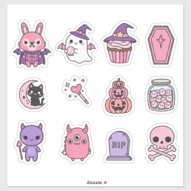 Adesivo Kawaii Pastel Moonlight Magic Sticker Pack (Folha)