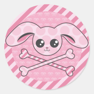 Adesivo Kawaii Pink Bunny Skull