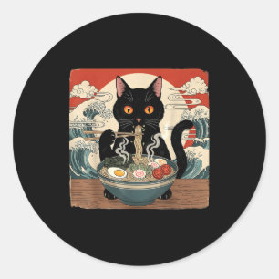 Adesivo Kawaii Ramen Gato Anime Macarrão Japonês Onda de C