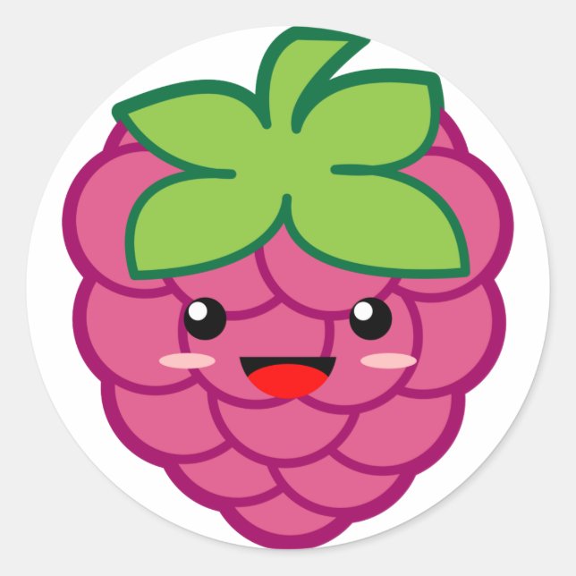 Adesivo Kawaii Raspberry (Frente)