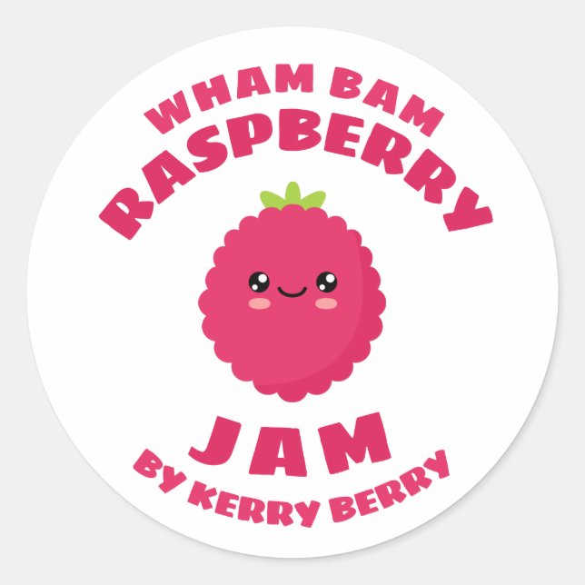 Adesivo Kawaii Raspberry Jam (Frente)