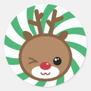 Adesivo Kawaii Reindeer Stickers