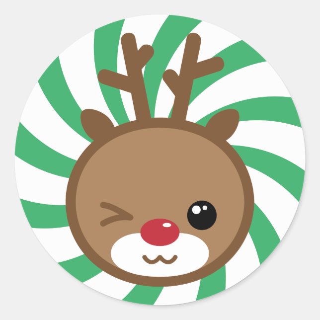 Adesivo Kawaii Reindeer Stickers (Frente)