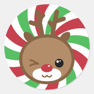 Adesivo Kawaii Reindeer Stickers