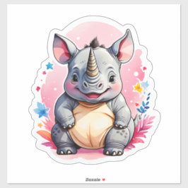 Adesivo Kawaii Rhino