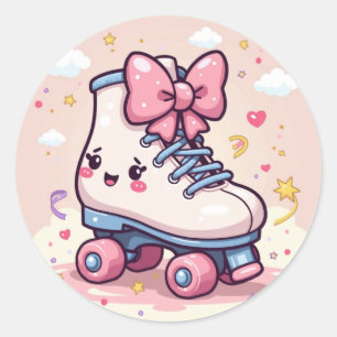 Adesivo Kawaii Roller Cutie – Patins Pastel com Laços