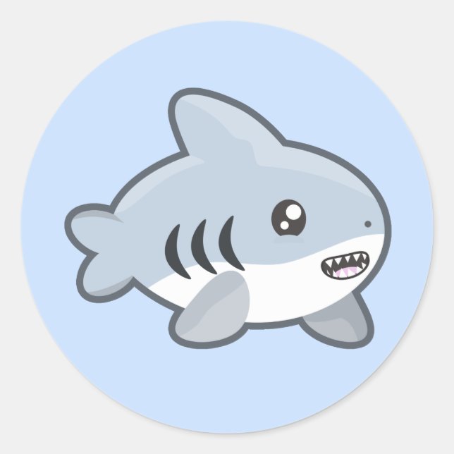Adesivo Kawaii Shark (Frente)