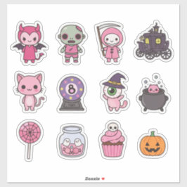 Adesivo Kawaii Spooky Carruagem Sticker Pack
