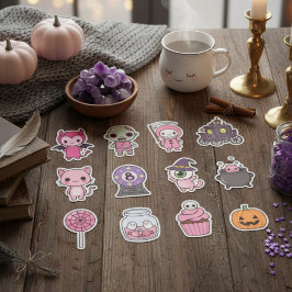 Adesivo Kawaii Spooky Carruagem Sticker Pack