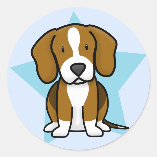 Adesivo Kawaii Star Beagle Stickers (Frente)