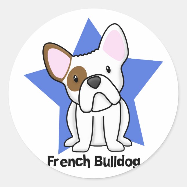 Adesivo Kawaii Star Buldogue Francês (Frente)