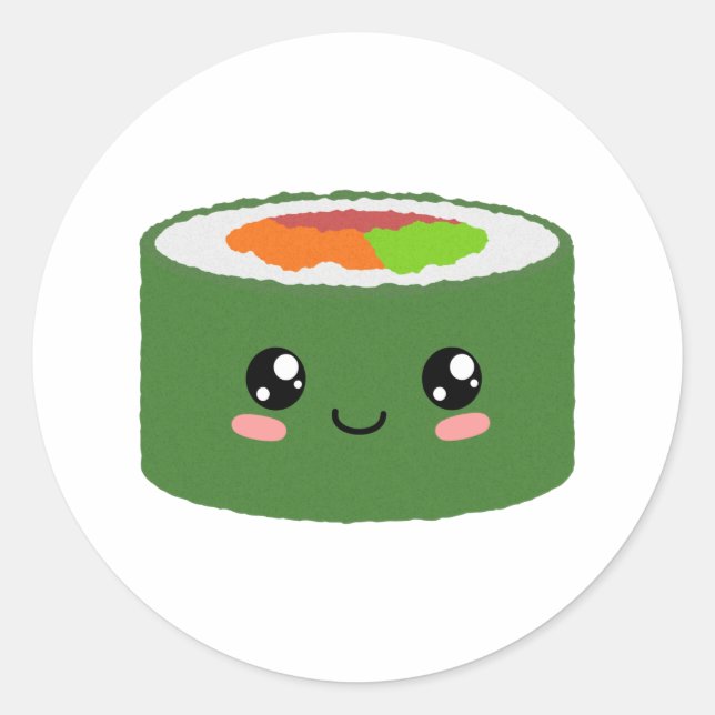 Adesivo Kawaii Sushi (Frente)