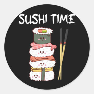 Adesivo Kawaii Sushi Time Anime Bonita Comida Japonesa