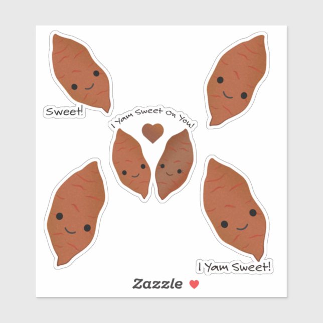 Adesivo Kawaii Sweet Potato Sticker Set (Folha)