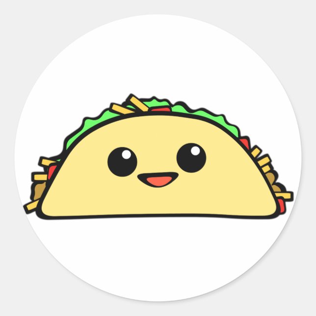 Adesivo Kawaii Taco (Frente)