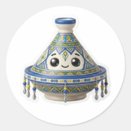 Adesivo Kawaii Tajine Marroquino Fofo