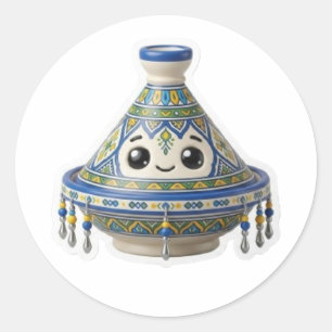 Adesivo Kawaii Tajine Marroquino Fofo