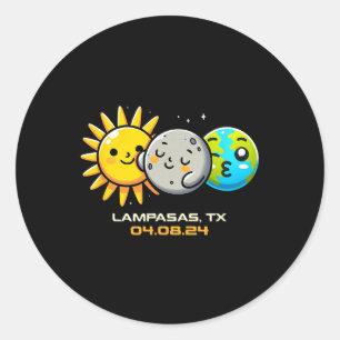 Adesivo Kawaii Total Solar Eclipse Lampasas Texas