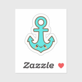 Adesivo Kawaii Turquoise Anchor - Whimsical & Cheerful