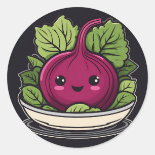 Adesivo Kawaii Veggie Salad Beet