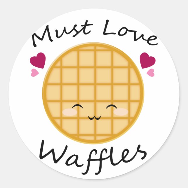 Adesivo Kawaii Waffle (Frente)