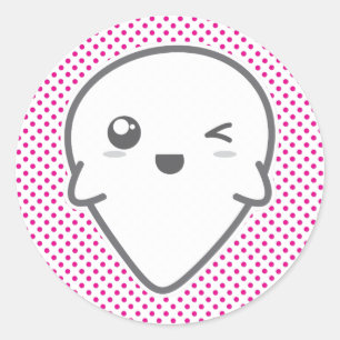 Adesivo Kawaii Winking Ghost Stickers