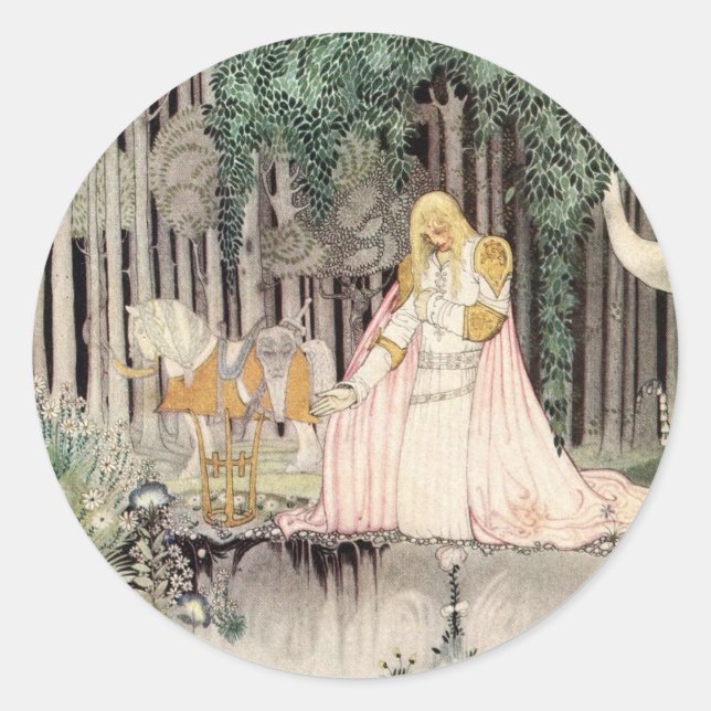 Adesivo Kay Nielsen Imagem no Lago Fada (Frente)